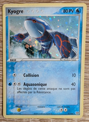 Carte pokémon kyogre - pokémon, 6/106