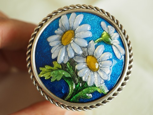 Broche ancien limoges argent - ancien,