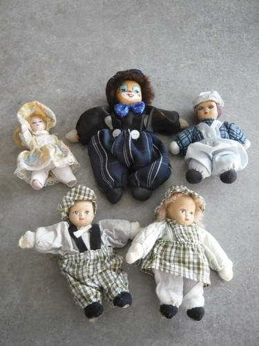 Lot petites poupees tete - 5,