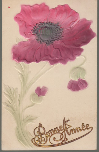 Carte postale relief gaufree - carte,