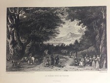 ENGRAVING EAU FORTE LE RENDEZ