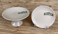 MAUNA-KAI Vintage Tiki Bar Restaurant Ware 2 Piece Footed Copote & Dessert Plate