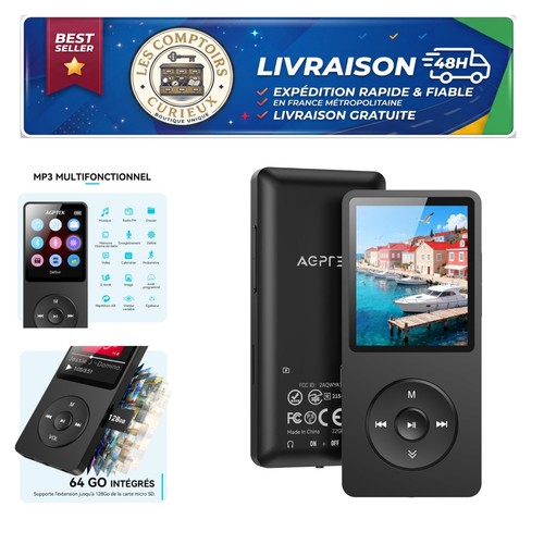 Agptek lecteur mp3 go - agptek,