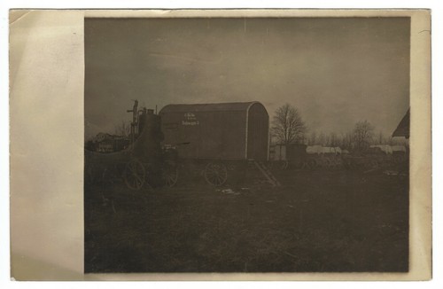 Carte photo allemande chariots - carte,