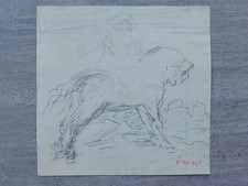 Dessin ancien 19ème portrait