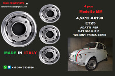 4 jantes alliage 12 ABARTH MM Fiat 500 D L F R époque ANCIENNE 4x190 ancienne