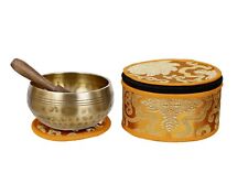 Bermoni Tibetan Hand hammered Meditation Singing Bowl with protective pouch