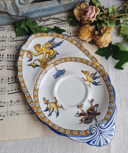 Ancienne sous tasse gien - ancienne,