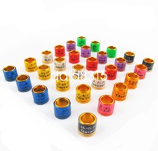 50pcs 7mm 8mm personal gold aluminium logo year name flag pigeon ring leg bands