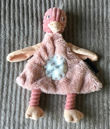 Doudou autruche rose pomelos - rose,