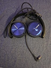casque audio sony filaire bleu