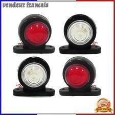 4 x 12V 24V 2 LED ROUGE ET