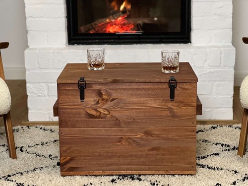 Coffre table basse bois - coffre,
