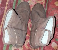 Bottines fourrées marron en