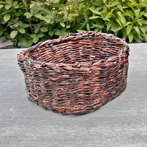 Vintage tricoté main - main, panier