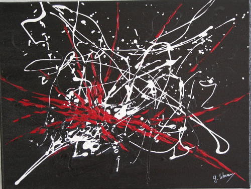 Tableau peinture abstrait - peinture,
