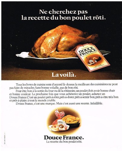 Publicite 1972 douce france - ,