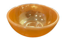 Vintage FIRE-KING IRIDESCENT Lustre bowl orange carnival glass dish retro peach