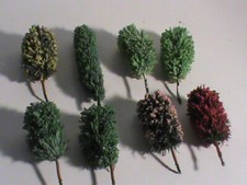 lot 8 arbres HO DECORS TRAIN/ARBRES FEUILLUS ET FRUITIERS EN FLEURS/OCC