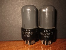 (2) Mint Matched NOS Test 1943 RCA 6SN7GT/VT-231   Audio Tubes