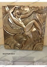 Grand Bas-relief Art Déco "Folies Bergères" - Maurice Picaud - 48x47cm - Art