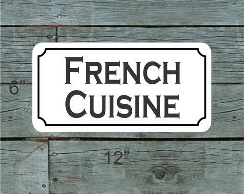 French cuisine metal sign for - metal,