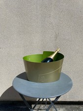 Perrier-Jouët Green Metal Champagne Basin Bucket Perrier-Jouet 1990s