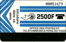 N°233  RARE TELECARTE DU TOGO