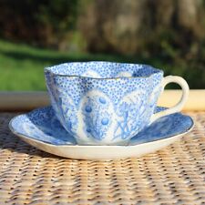Antique English Porcelain Tea Cup + Saucer / Daisies No. 206146
