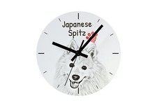 Spitz japonais horloge avec