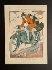 Affichette, Moto ancienne