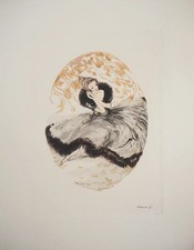 Louis ICART : Jeune femme
