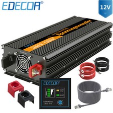 EDECOA Convertisseur de Tension 12V 220V Pur Sinus Onduleur 3500W Transformateur