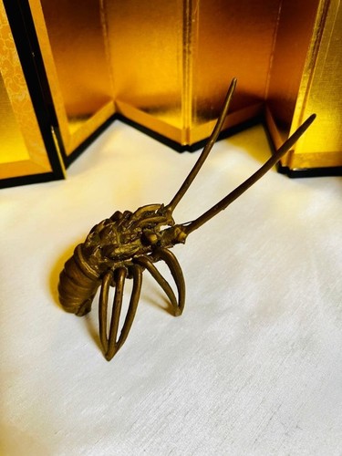 Statue métal bronze homard - en,