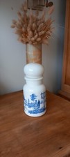 Blue white opaline spice pot