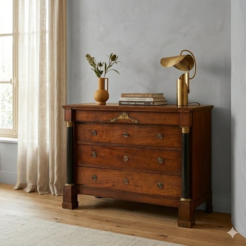 Commode empire ancienne noyer - commode,