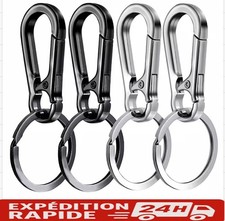 clips mousquetons en métal avec porte-clés, crochet pour clés, sac,lot De 4 PCS