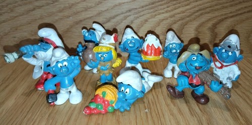 Lot figurines schtroumpfs - 9,