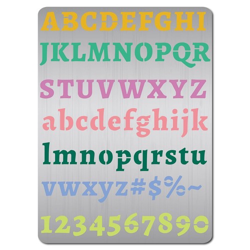 Pochoir lettres métal - à, en
