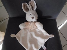 217/ doudou plat lapin blanc