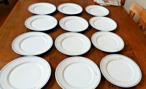 Assiettes filets bleu - 12,