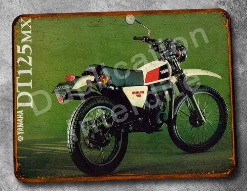 Plaque métal yamaha 125 dtmx - plaque,