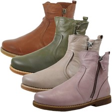 Andrea Conti Bottine Femme Avec Fermeture Éclair Décorative En Cuir 0344814