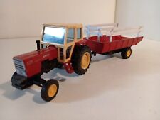Ebro 6100 Red Tractor with Cab and Trailer 1/43
