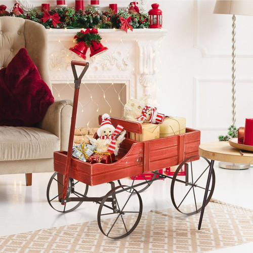 Brouette décorative bois - décorative, en