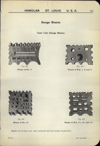 1918 paper swage block cast - 1918,