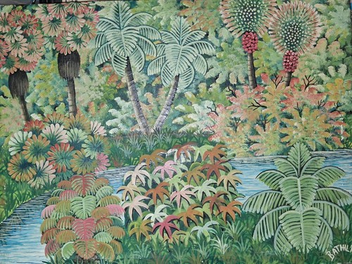 Tableau naïf africain - tableau,