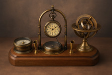 Porte-stylo nautique ancien en