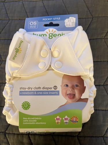 Bumgenius snap white diaper - bumgenius,