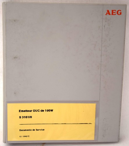 Aeg notice technique et - notice,